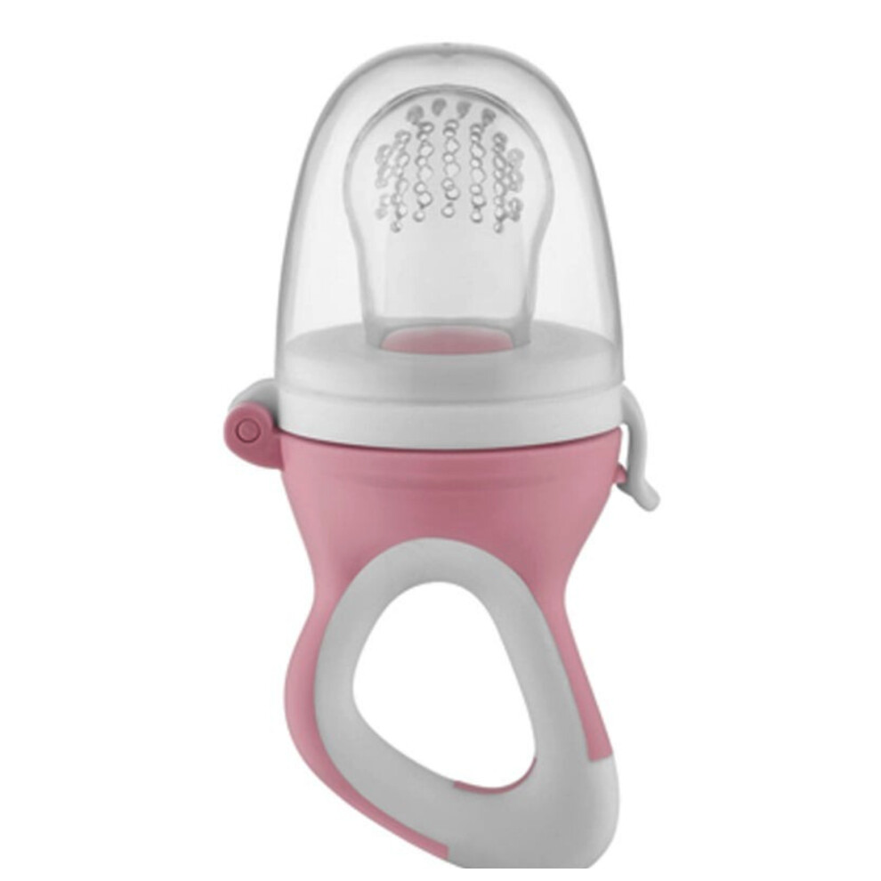 Babyjem Soft Silicone Fruit & Vegetable Feeder Pacifier For 6+ Months Baby - Pink