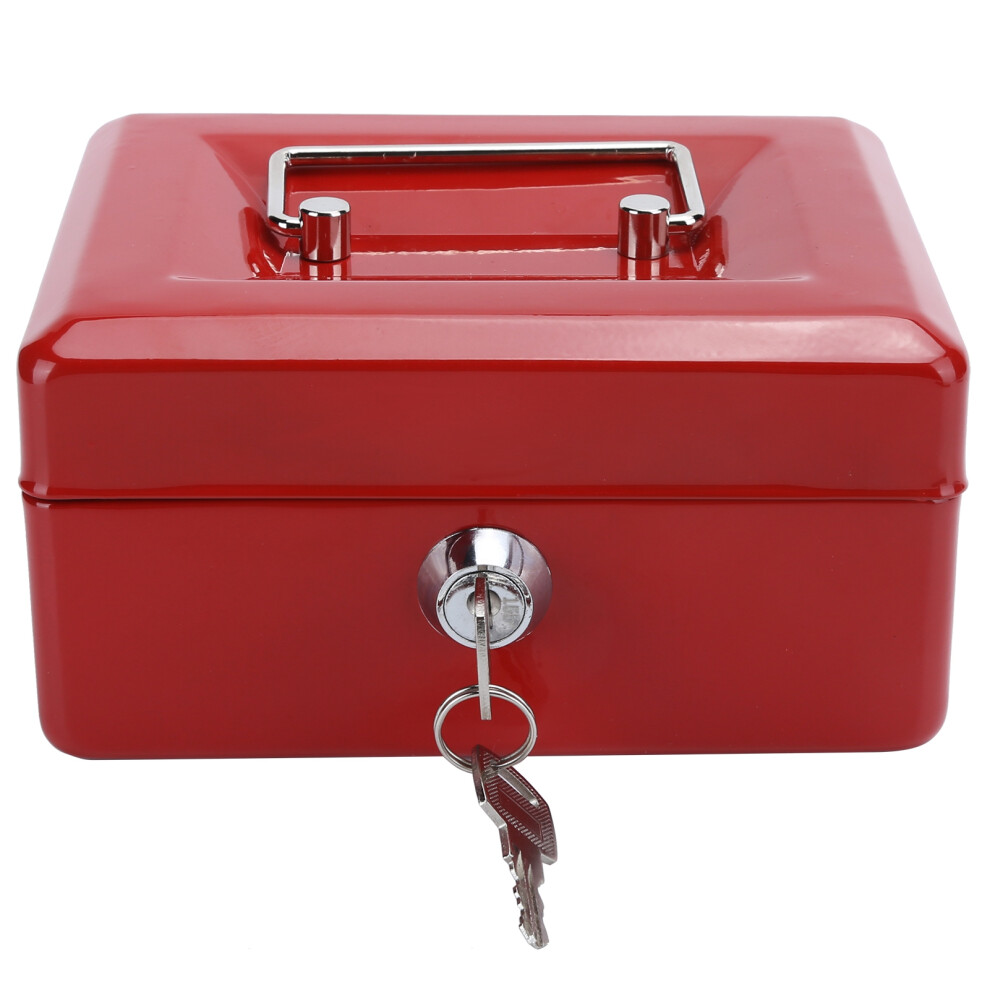 6In Mini Portable Cash Box Lockable Security Money 9387669575775