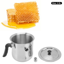 Bienenglück Wachs-Schmelzgefäß aus Edelstahl, hitzebeständig, langlebig, mit Deckel, für Imker, zum Schmelzen von Bienenwachs, 2,5 l