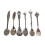 6Pcs/Set Retro Royal Style Mini Coffee Spoons and 1