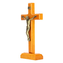 Kruzifix aus Buche, stehender Jesus, 7,5 x 4 x 19,5 cm