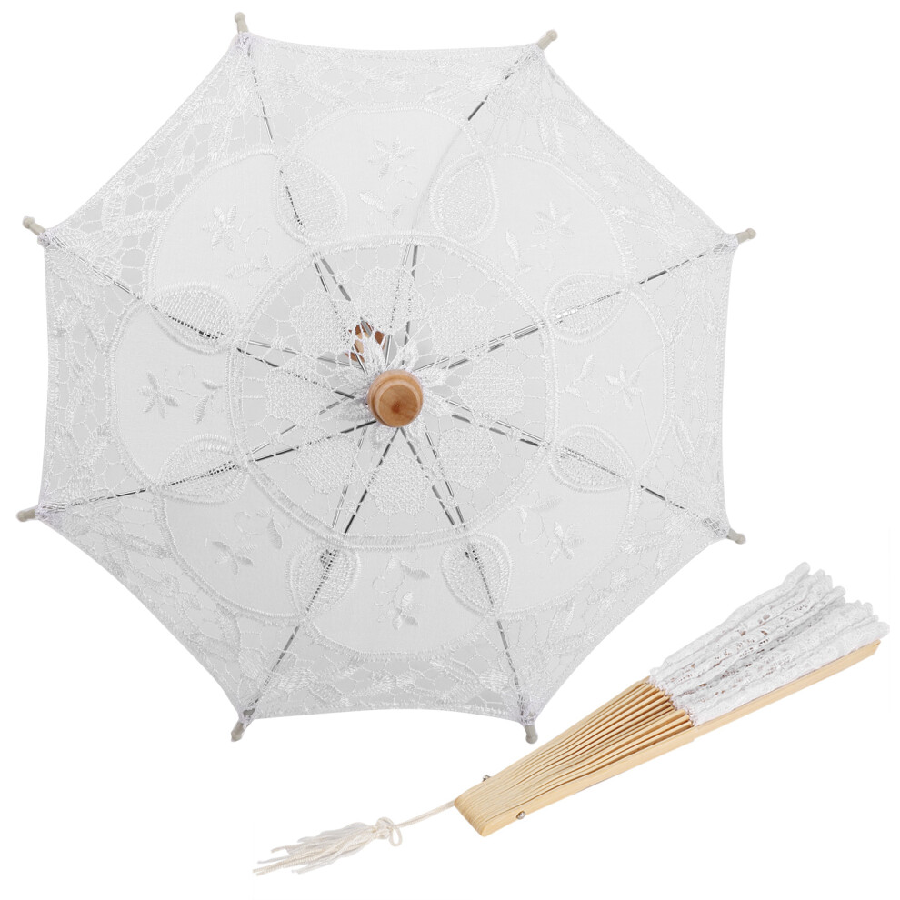Lace Umbrella Fan Parasol for Lady Women Party-image-OPC-PJN7ZRZ-NEW