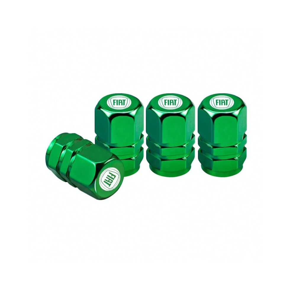 (Fiat C - Green) 4Pcs 3D Metal Tire Valve Caps Car Tyre Air Stems Cover For FIAT Abarth 500 Tipo FR Panda Argo Freemont Viaggio Bravo Punto Doblo-image-OPC-PJN7ZTB-NEW