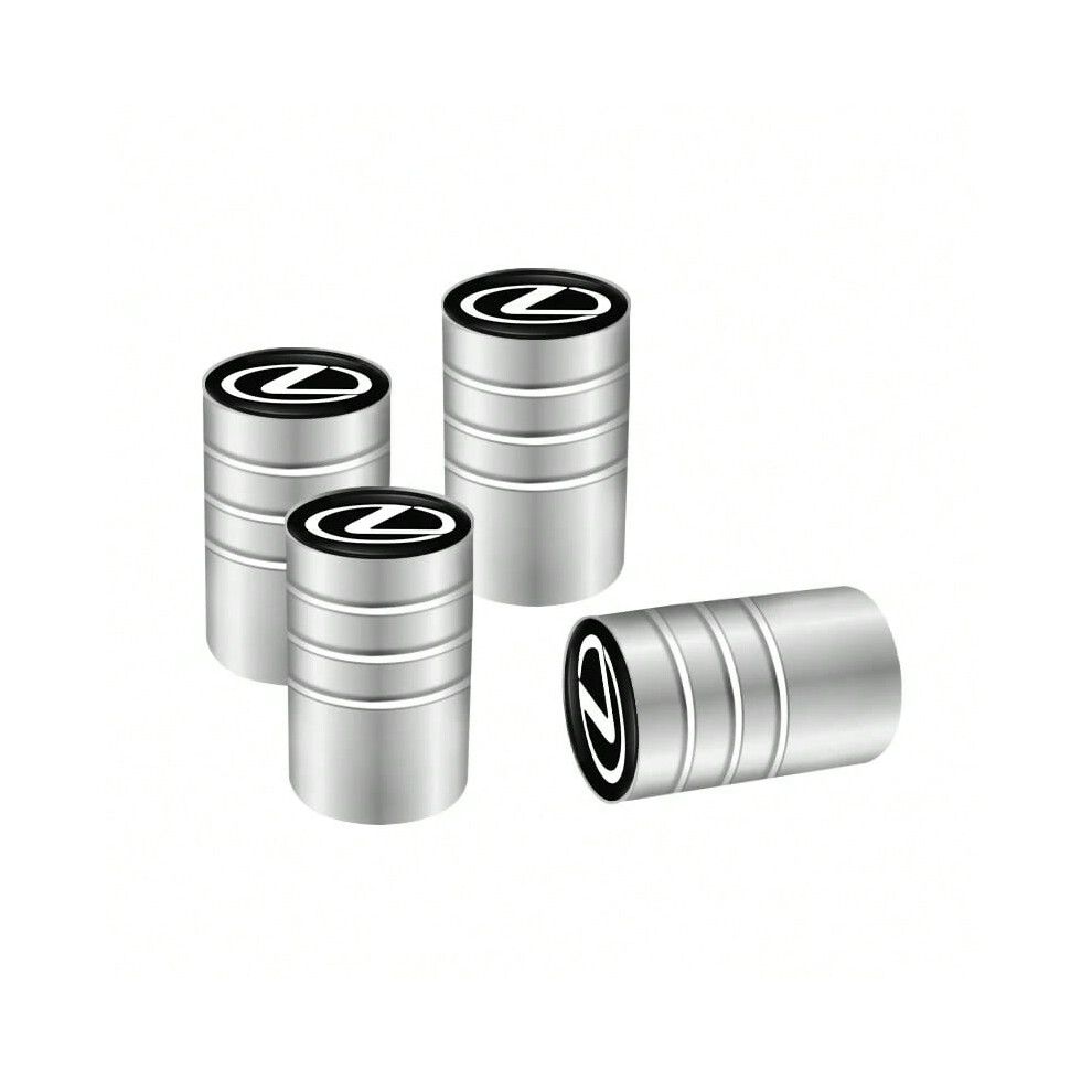 (A Silve) 4Pcs Car Metal Wheel Tire Valve Air Stem Cap For Lexus ES300 RX330 RX300 GS300 IS250 IS200 CT200h IS300 NX RX LX GX GSÂ -image-OPC-PJN82MW-NEW