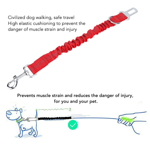Correa para perros 3 en 1 a prueba de explosiones roja 12 cm 2