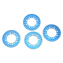 4 piezas de aros exteriores de llanta de 1,9 pulgadas aluminio azul