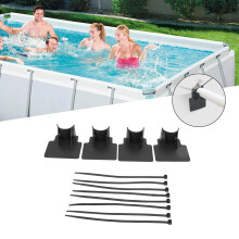 Schwimmbeckenschlauchhalter Verstellbares Design Robustes ABS Einfacher Einbau Swimming Pool Schlauchhalterung Schwarz