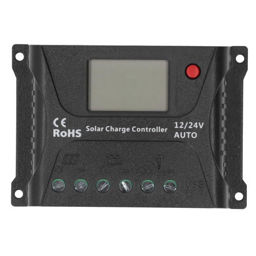 10A PWM Solarladeregler 12V/24V USB 1