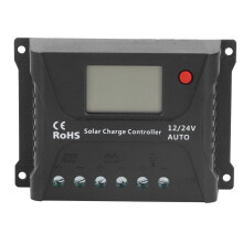 PWM-10A Controlador de Carga Solar 12V/24V negro ABS