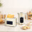 Homcom HOMCOM 1.7L 3000W Boil Kettle and Toaster Set 6
