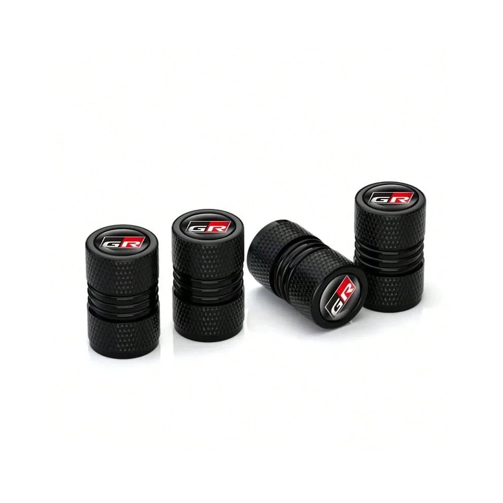 (black) 4Pcs/lot GR Sport Logo Car Tire Wheel Stem Air Valve Caps Covers For Toyota Gazoo Racing Yaris 86 Corolla Hilux Supra C-HR-image-OPC-PJN8JMB-NEW