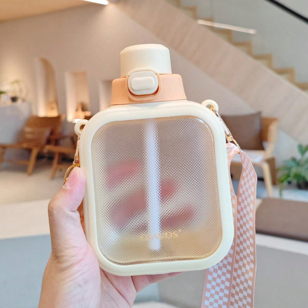 (JG2575 yellow, 700ml) Water cup girls anti-fall student sports water bottle portable drinking water cup-image-OPC-PJN8JTS-NEW