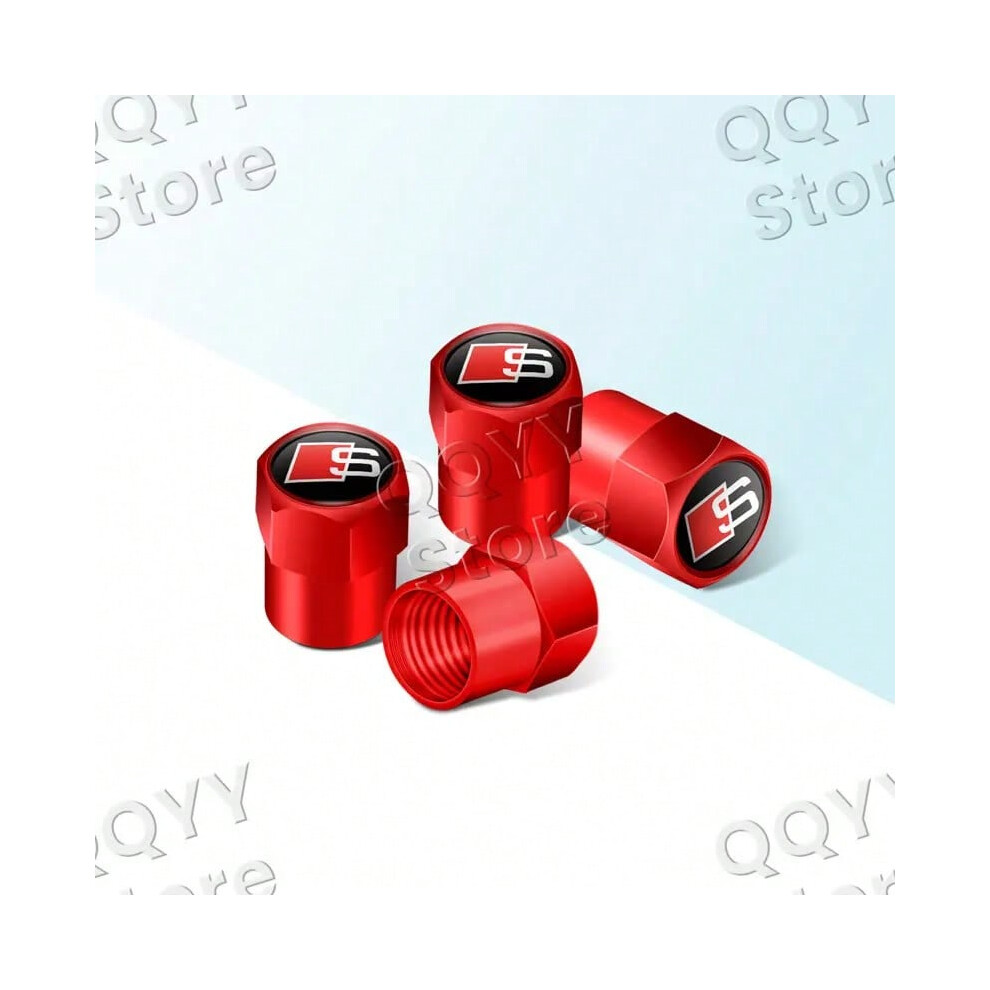 (3) 4Pcs Metal Car Wheel Tire Valve Caps Dust Protective Cover For Audi S line Emblem A3 A4 A5 A6 B6 B7 B8 Q7 Q3 Q5L Q2L A6L A4L S4-image-OPC-PJN8K2M-NEW