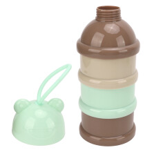 3-Schichten Babymilchnahrungs-Dispenser, abnehmbar, tragbar, stapelbar, drehbar, Baby-Snack-Aufbewahrungsbehälter, hellblau
