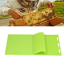 2 piezas de lámina de silicona para cera de abejas de 5,4 mm, verde, 44x23 cm
