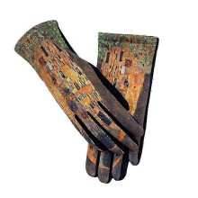 (male, Brown) 2025 1 Pair British Style Winter Gloves Oil Painting Printing Coldproof Women Accessories Ladies Casual Gloves for Skiing Qinhai KAESI