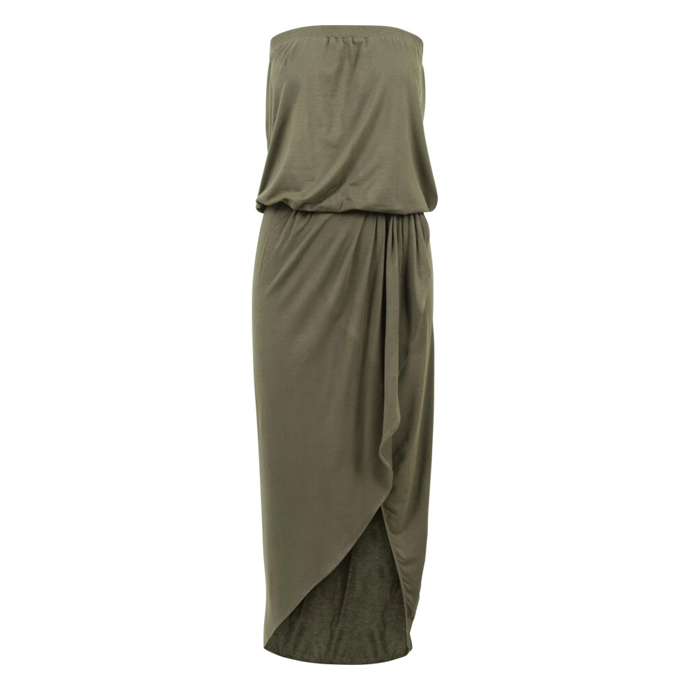 (M, Olive) Urban Classics Womens/Ladies Viscose Bandeau Dress-image-OPC-PJN8PZM-NEW