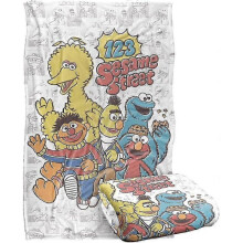 (60x50in 150x125cm) 2025 Sesame Street 123 Sesame Street Silky Touch Super Soft Throw Blanket
