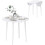 Homcom HOMCOM Foldable Dining Table, Round Drop Leaf Table, Wood Legs, White 9