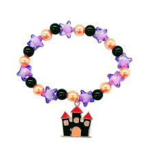(C) 2025 Halloween Party Favors Kids Halloween Hand Beaded Hand Decorated Pumpkin Halloween Orange Bracelet