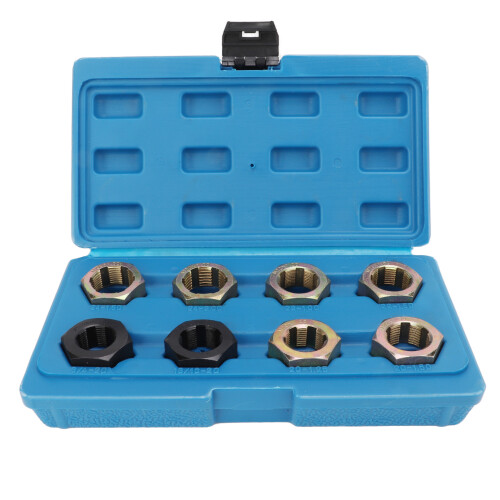 8pcs Carbon Steel Axle Spindle Rethreading Tool Set for Vehicle Maintenance 1