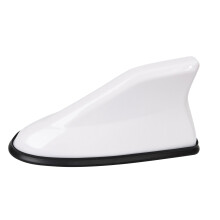 White ABS Car Shark Fin Antenna for Radio Signal Enhancing Auto Roof Accessory