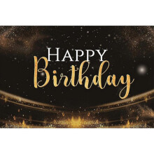 (D) 2025 ZHOUBA Happy Birthday Backdrop Banner Background Cloth Photo Props Party Decoration