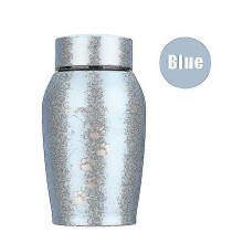 (Blue) 2025 250ml Stainless Steel Urns Pets Dog Cat Birds Mouse Cremation Ashes Urn Keepsake Casket Columbarium Pets Memorials