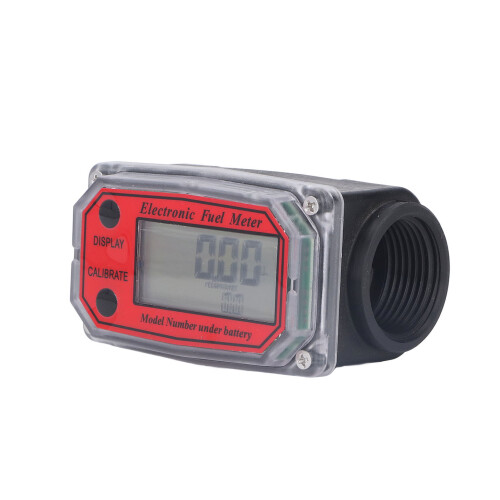 Electronic Fuel Flow Meter 1.3in Digital Display 10-250L/min Rouge 1