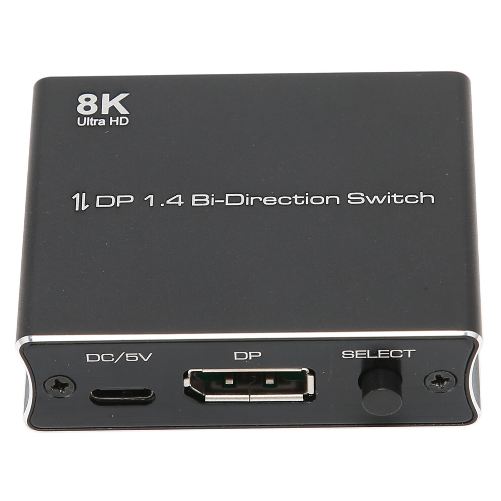 8K/4K/1080P Bi-Directional Displayport Switch, Aluminum Alloy, 2 In 1 Out 5051341974074