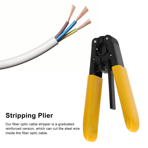 Precision Fiber Optic Stripping Pliers PVC Handle Longitudinal & Transverse 2