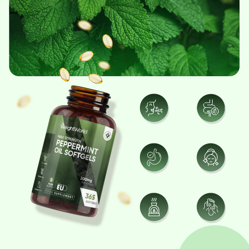 Peppermint Oil 200mg Softgels | 365 Count, 1-Year Supply 2