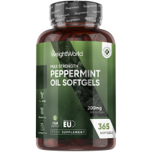 Peppermint Oil 200mg Softgels | 365 Count, 1-Year Supply
