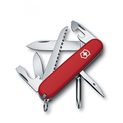 Evolution 11 Pocket Knife - 13-Function Multitool with Stainless Blade, Nail File & Screwdriver, 91mm, Red/Black 2