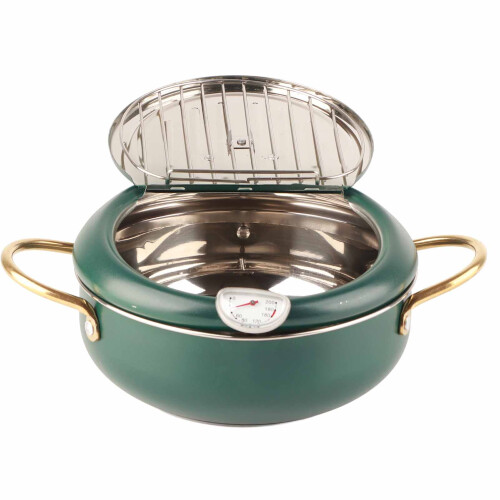 Frying Pot with Thermometer Japanese Stainless 2