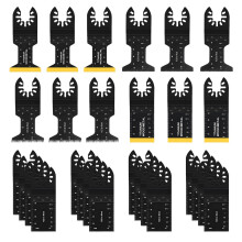 28pc Oscillating Multi Tool Saw Blades Set Carbide Blade Metal Wood PVC Cutter