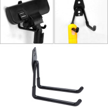 2 piezas Estilo B ganchos de garaje, 13 cm / 5.1 pulg., negro