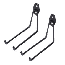 2 piezas Estilo A Ganchos de garaje para montaje en pared 16.5cm negro