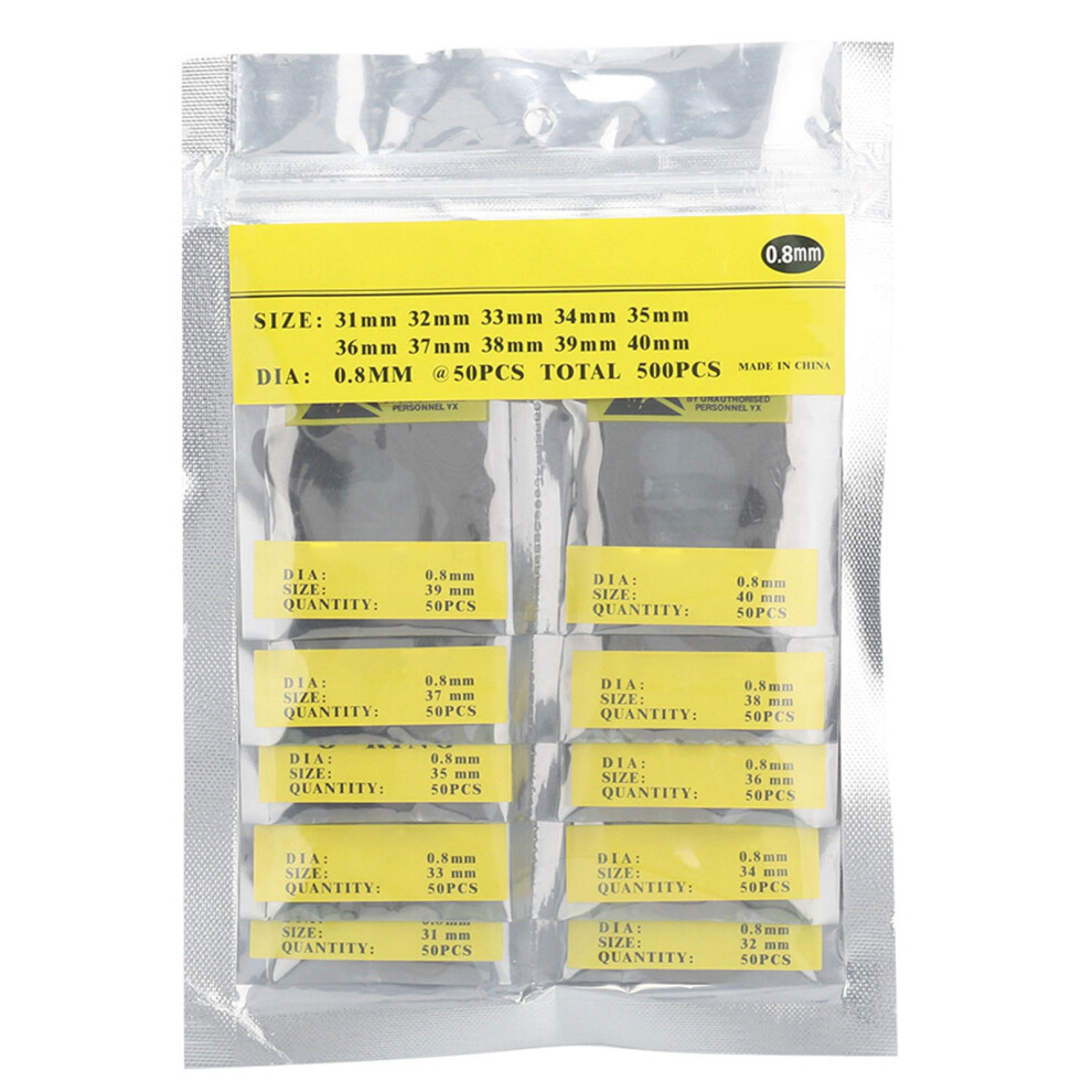 500Pcs/Bag O Ring Rubber Seal Watch Back Cover 9387669609364