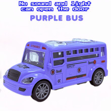 (Purple Bus) Pull-Back Inertial Toy Car | Boys' Simulation Campus Bus, Plastic Four-Wheel Model - Perfect for Decorating, Friends, Halloween & Christmas