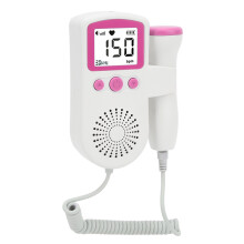 Detector de latido fetal 3.0MHz monitor LCD rosa