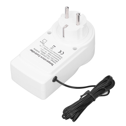 Enchufe de control de temperatura LCD ABS 50-99C 0.1C 50/60Hz 2