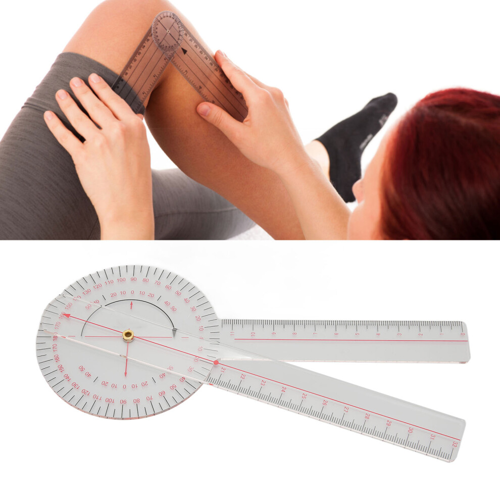 360 Clear Acrylic Joint Goniometer for Knees, Elbows & Fingers