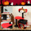PawHut PawHut Gothic Cat Tree with Scratching Posts, Black, Halloween 6