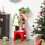 PawHut PawHut 103cm Christmas Cat Tower with Scratching Post and Board, Green 1