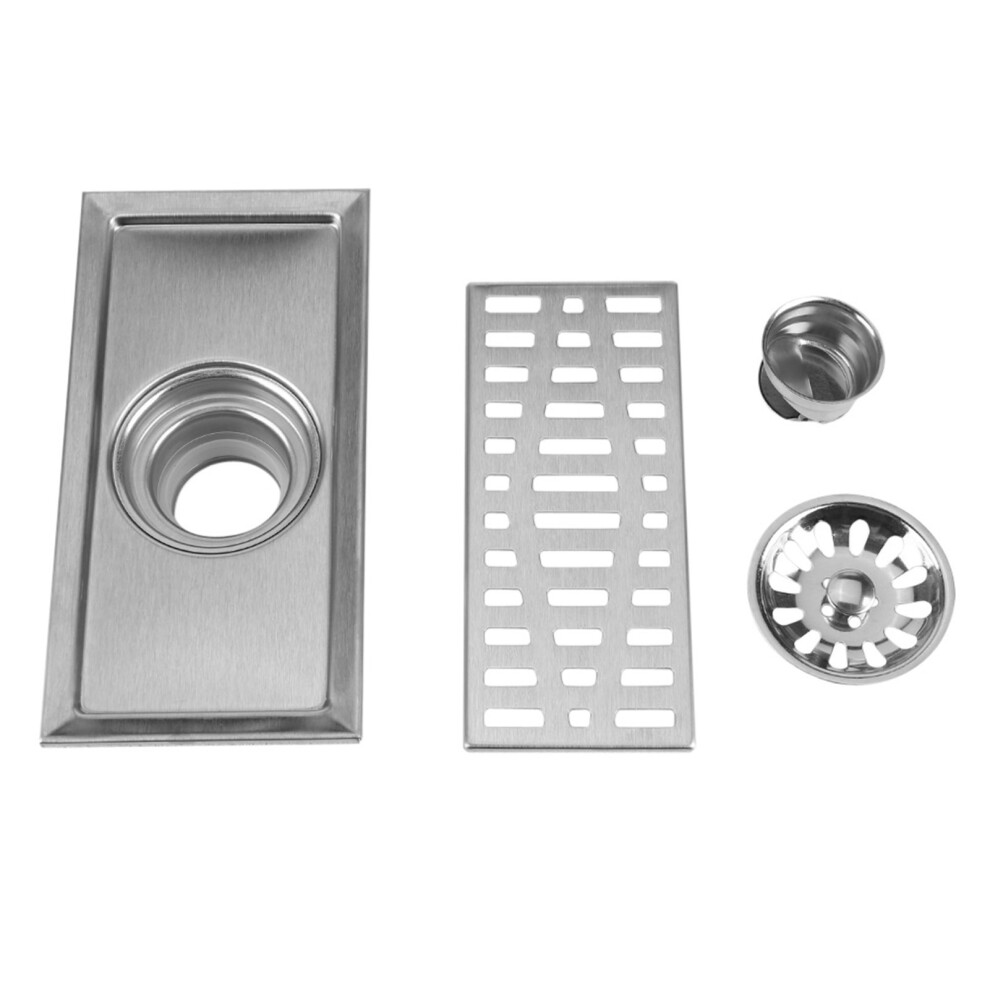 20X10cm Rectangle Stainless Steel Floor Drain 9387669612715