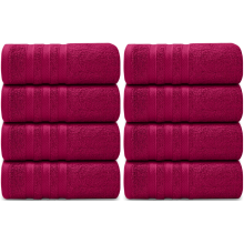 Pack of 8 Big Super Jumbo Bath Sheets 100x200 cm Premium Egyptian Cotton XL Bath Towels (Pink)