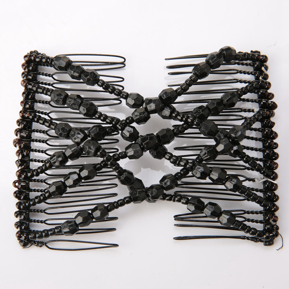 Magic Hair Comb Clip Beads Stretchy Double Comb