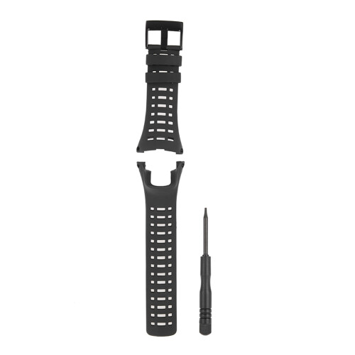 Wristwatch Strap Black Rubber Watchband for Suunto 1