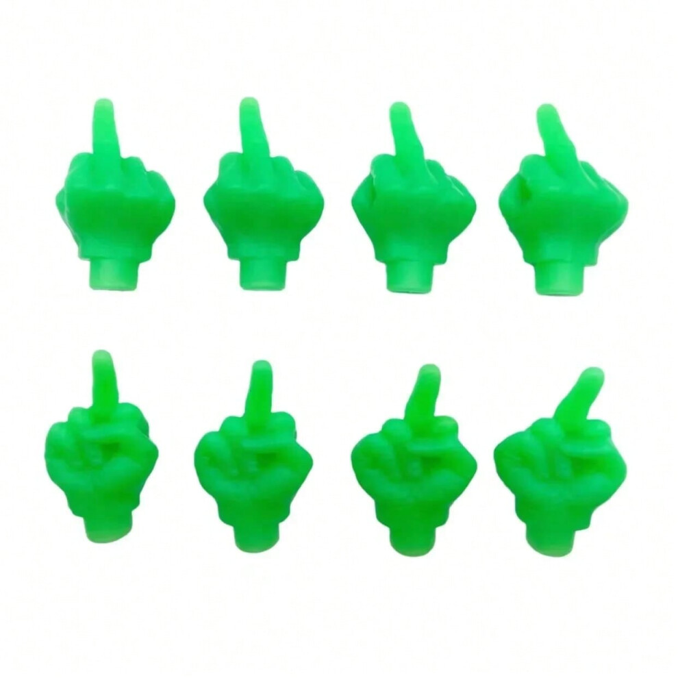 (8pcs green) 1/4/8PCS Spoof Middle Finger Car Tire Valves Glow-in-the-dark Valve Cores Naughty Style Motorcycle Valves Car Accessories-image-OPC-PJNBR2Q-NEW